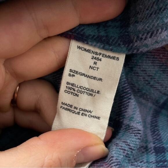 WOOLRICH Plaid Flannel Shirt Womens Size Small Gorpcore Winter Warm Cozy Cotton - Picture 7 of 7